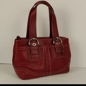 Coach- Beautiful, bright red, Coach bag. Excellent condition!